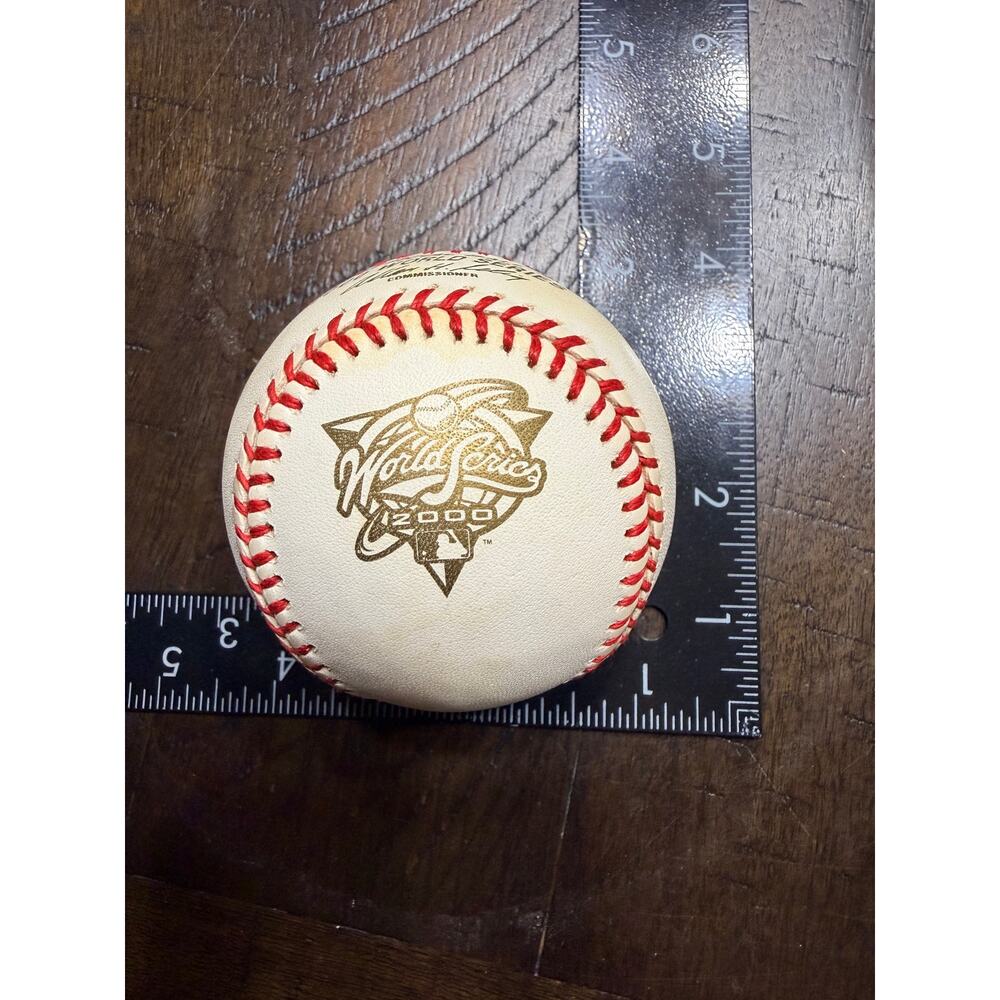 Rawlings Official 2000 World Series Baseball Yankees Mets Subway Series Selig - Picture 8 of 16